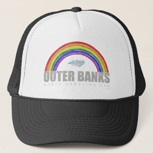Rainbow Outer Banks OBX North Carolina USA  Trucker Pet (Voorkant)