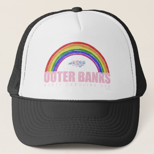 Rainbow Outer Banks OBX North Carolina USA Trucker Pet (Voorkant)