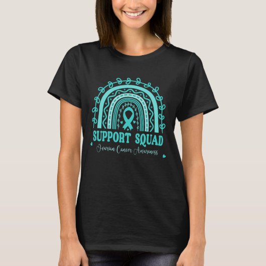 Rainbow Ovarian Cancer Support Squad T-shirt (Voorkant)