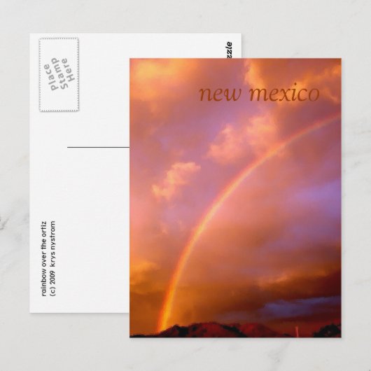 rainbow over de muntains briefkaart (Voorkant / Achterkant)