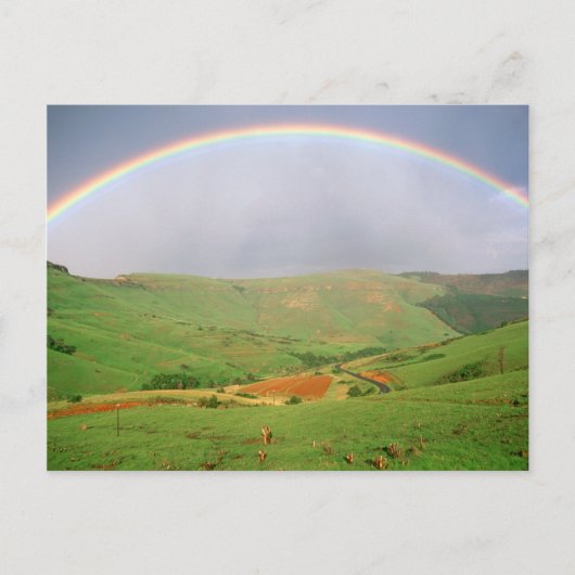 Rainbow Over Hills, oostelijk Kaapje, Zuid-Afrika Briefkaart (Voorkant)
