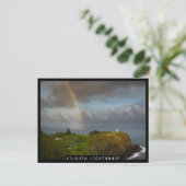 Rainbow over Kilauea Lighthouse op Kauai Briefkaart (Staand voorkant)