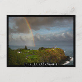 Rainbow over Kilauea Lighthouse op Kauai Briefkaart
