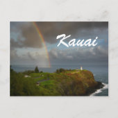 Rainbow over Kilauea Lighthouse text briefkaart (Voorkant)