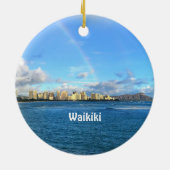 Rainbow over Waikiki  Ceramic Ornament (Achterkant)