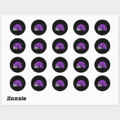 Rainbow Overdose Awareness Maand Paarse Lint Ronde Sticker (Vel)
