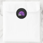 Rainbow Overdose Awareness Maand Paarse Lint Ronde Sticker (Tas)