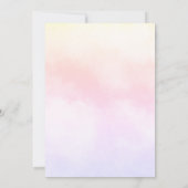 Rainbow Owl 1st Birthday Uitnodiging (Achterkant)