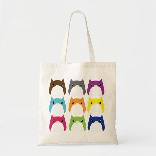 Rainbow Owl Canvas tas (Voorkant)