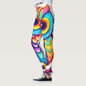Rainbow Owl Perch Art Leggings (Links)