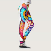 Rainbow Owl Perch Art Leggings (Rechts)