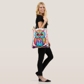 Rainbow Owl Perch Art Tote Bag (Op model)