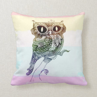 Rainbow Owl - Pillow Kussen