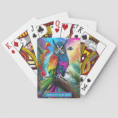 Rainbow Owl Schattige voeg naam toe kinder Match G Pokerkaarten (Achterkant)