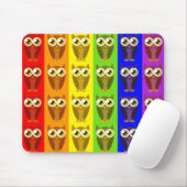 Rainbow Owls Mousepad Muismat (Met muis)