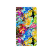 Rainbow Oyster Shell Abstract Etiket (Voorkant)