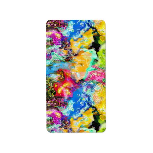 Rainbow Oyster Shell Abstract Etiket (Voorkant)