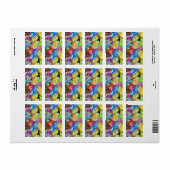 Rainbow Oyster Shell Abstract Etiket (Full Sheet)