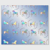 RAINBOW-paarden, Happy Birthday Cadeaupapier (Vlak)