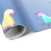 RAINBOW-paarden, Happy Birthday Cadeaupapier (Rol Hoek)