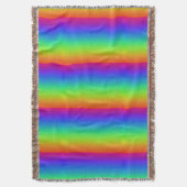 Rainbow Paars Red Oranje Yellow Green Blue Art Deken (Voorkant Verticaal)