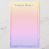 Rainbow Paars Roze Oranje Grens Aangepaste naam Briefpapier (Voorkant)