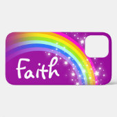 Rainbow paarse gepersonaliseerde naamloze telefoon Case-Mate iPhone case (Achterkant (horizontaal))