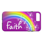 Rainbow paarse gepersonaliseerde naamloze telefoon Case-Mate iPhone case (Achterkant (Horizontaal))