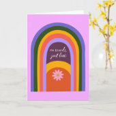 Rainbow Paarse Sympathie Zend Liefde Blank Kaart (Gele Bloem)