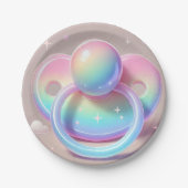 Rainbow Pacifier Borden Papieren Bordje (Voorkant)