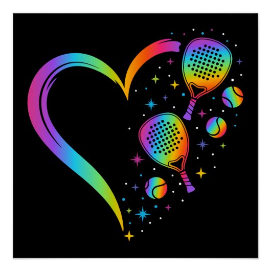 Rainbow Padel Perfect Poster (Voorkant)