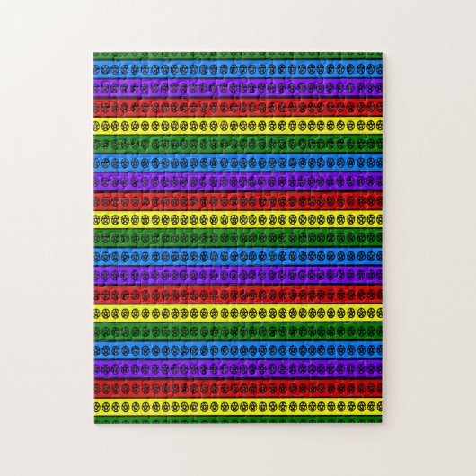 Rainbow Pagan Pentacles Legpuzzel (Verticaal)
