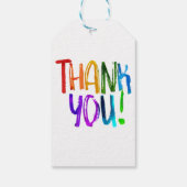 Rainbow Paint Dank u Verjaardagsfeestgunst Cadeaulabel (Achterkant)
