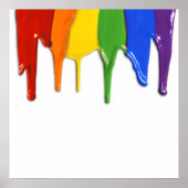 RAINBOW PAINT DRIPPINGS —.png Poster (Voorkant)