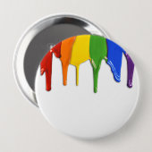 RAINBOW PAINT DRIPPINGS -.png Ronde Button 4,0 Cm (Voorkant /achterkant)