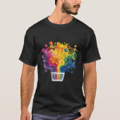 Rainbow Paint Explosion from a Basket T-shirt (Voorkant)