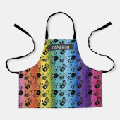Rainbow Paint Handprint All-Over Print Schort (Voorkant)