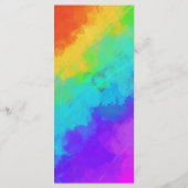 Rainbow Paint Heart Lesbian Gay Wedding Menu (Achterkant)