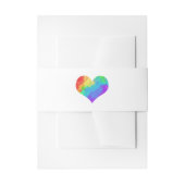 Rainbow Paint Heart Lesbian Gay Wedding Uitnodigingen Wikkel (Voorkant Voorbeeld)