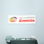 Rainbow Paint Palette Art Birthday Party Banner (Beurs)