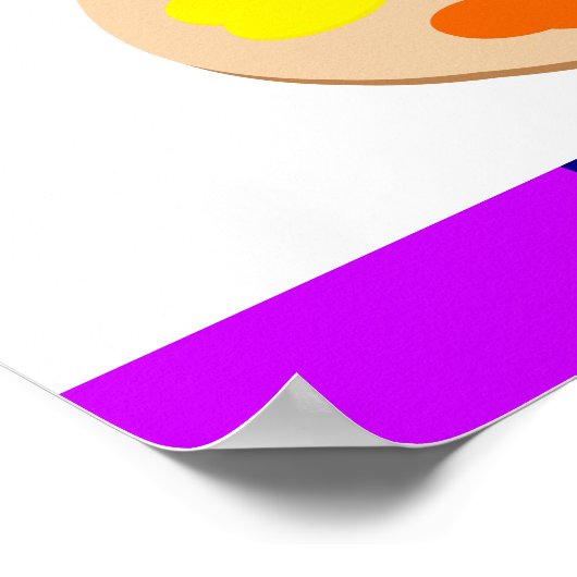 Rainbow Paint Palette Art Birthday Party Banner Poster (Hoek)