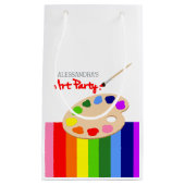 Rainbow Paint Palette Art Birthday Party Klein Cadeauzakje (Voorkant)