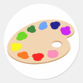 Rainbow Paint Palette Art Stickers (Voorkant)