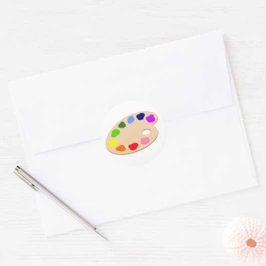 Rainbow Paint Palette Art Stickers (Envelop)