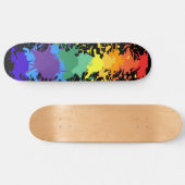 RAINBOW PAINT SPLASH GRAFFITTI SKATEBOARD (Horizontaal)