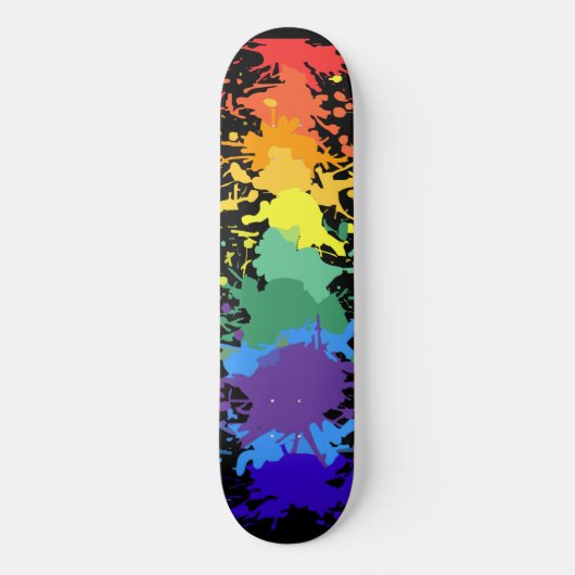 RAINBOW PAINT SPLASH GRAFFITTI SKATEBOARD (Voorkant)
