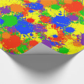 Rainbow Paint Splash Verjaardagsfeestje Cadeauverp Cadeaupapier (Hoek)