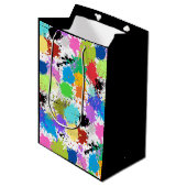 Rainbow Paint Splatter Artist Gift Bag Medium Cadeauzakje (Voorkant Gekanteld)