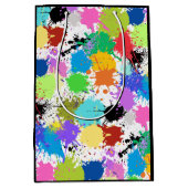 Rainbow Paint Splatter Artist Gift Bag Medium Cadeauzakje (Voorkant)