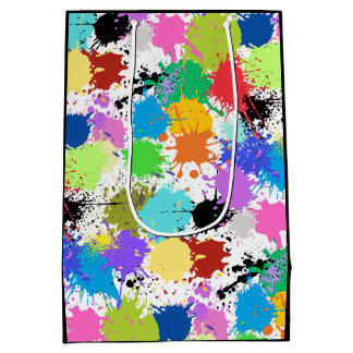 Rainbow Paint Splatter Artist Gift Bag Medium Cadeauzakje